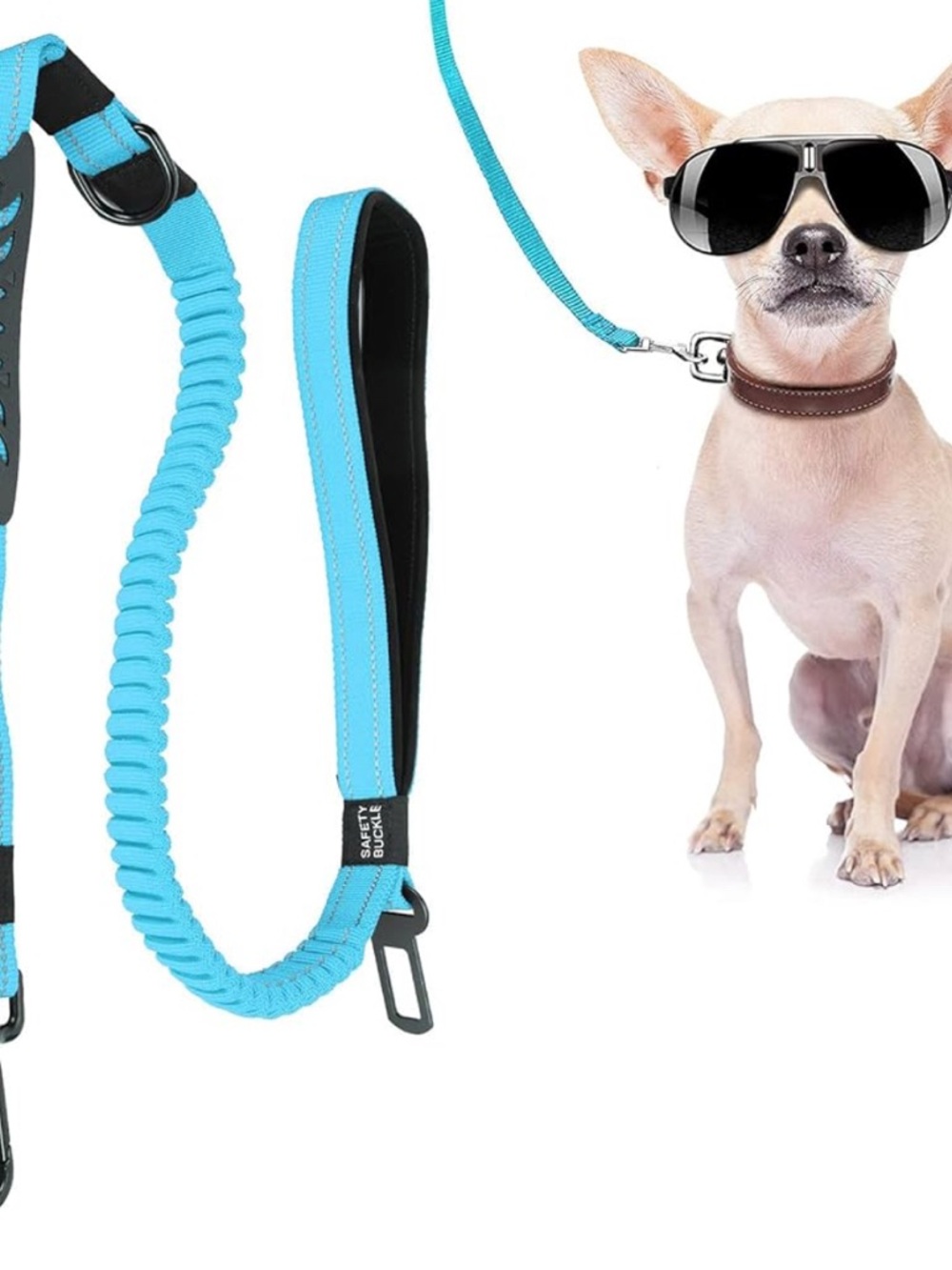 Blue Dog Leash - Comfortable Reflective Pet Lead